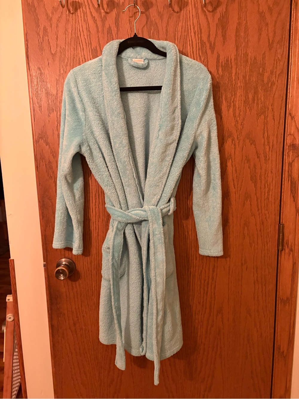 Gilligan & O'Malley Light Blue Plush Robe